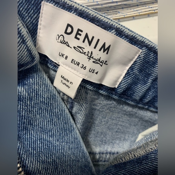 ASOS Miss Selfridge denim midi skirt in mid wash - Picture 5 of 5